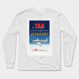 Fly TAA Viscount Vintage Poster Long Sleeve T-Shirt